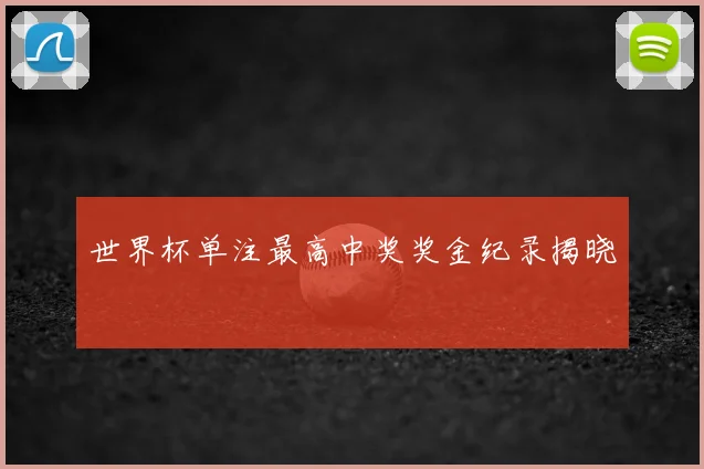 世界杯单注最高中奖奖金纪录揭晓
